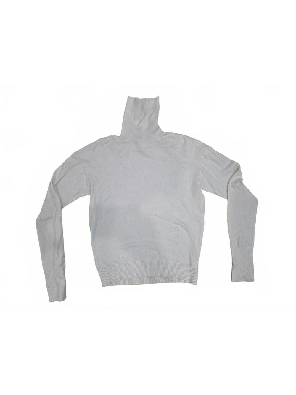 Express White Ribbed Turtleneck Pullover Sweater Size S